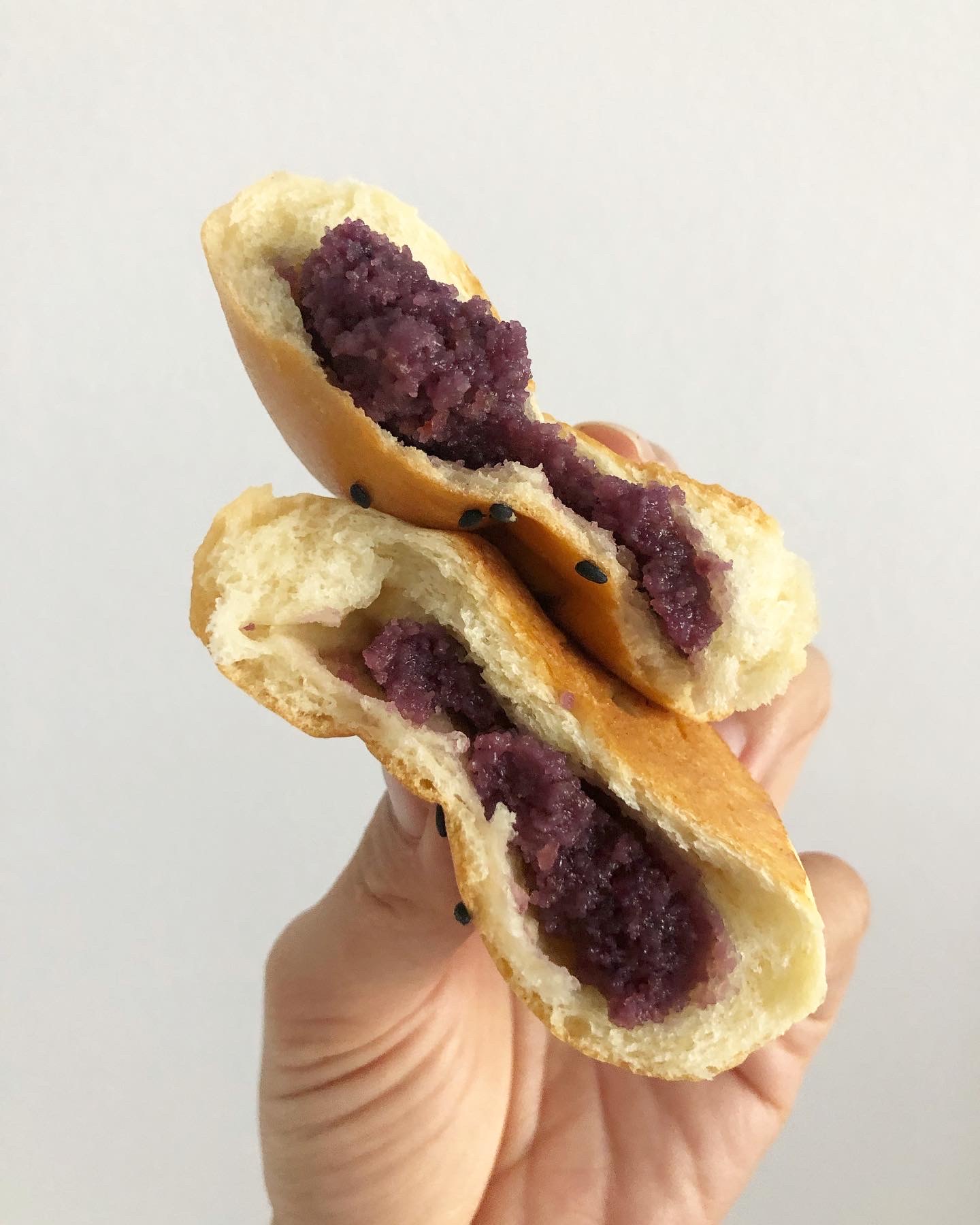 Baked Ube Bun [Sourdough or Yeasted]
