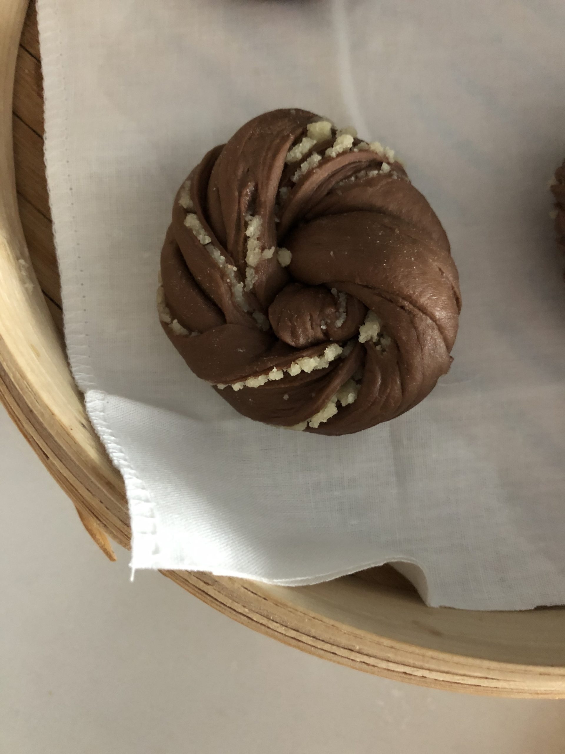 Sourdough Chocolate Marzipan Steamed Bun