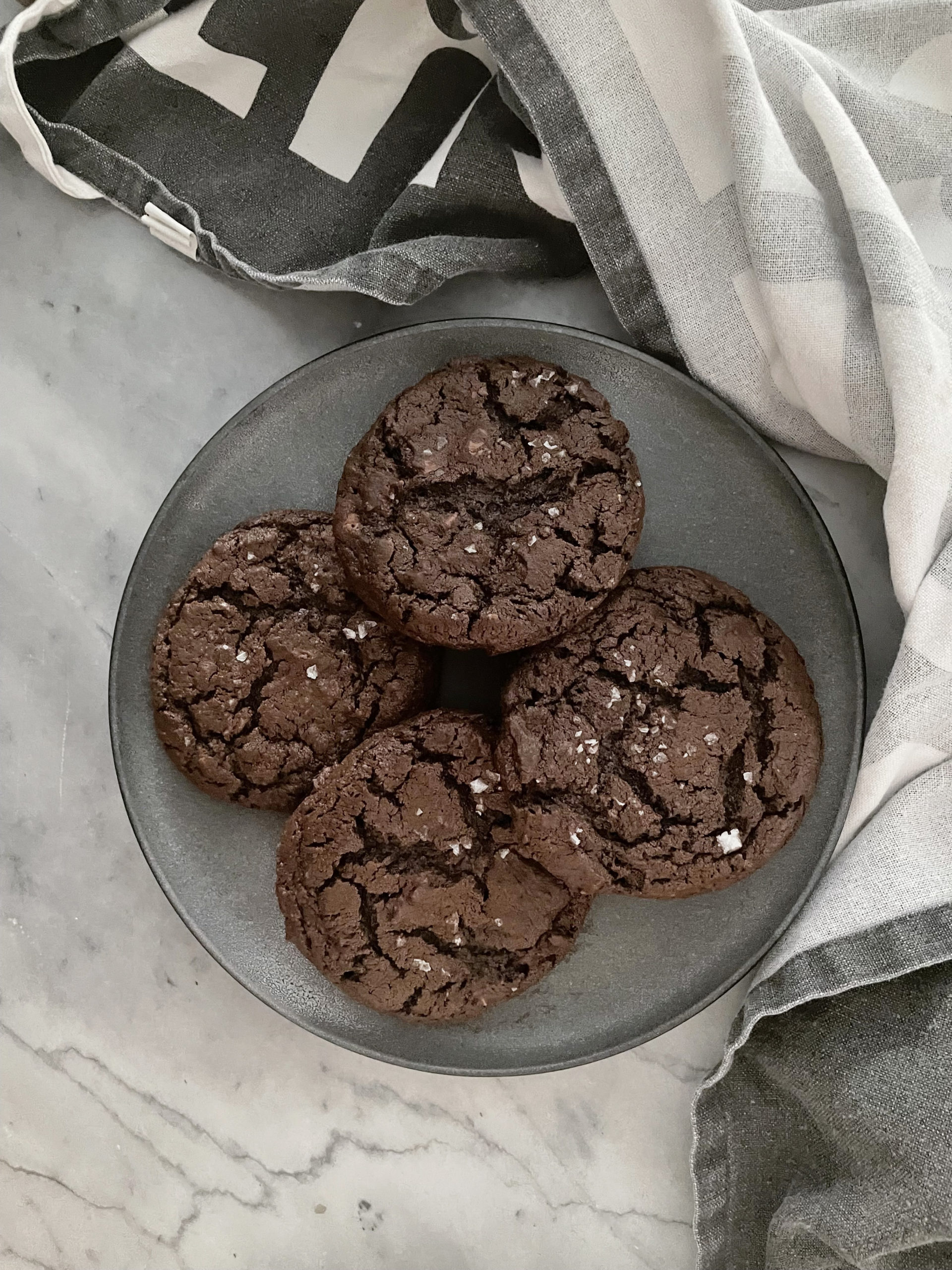 Salted Chocolate Chunk Brownie Cookies