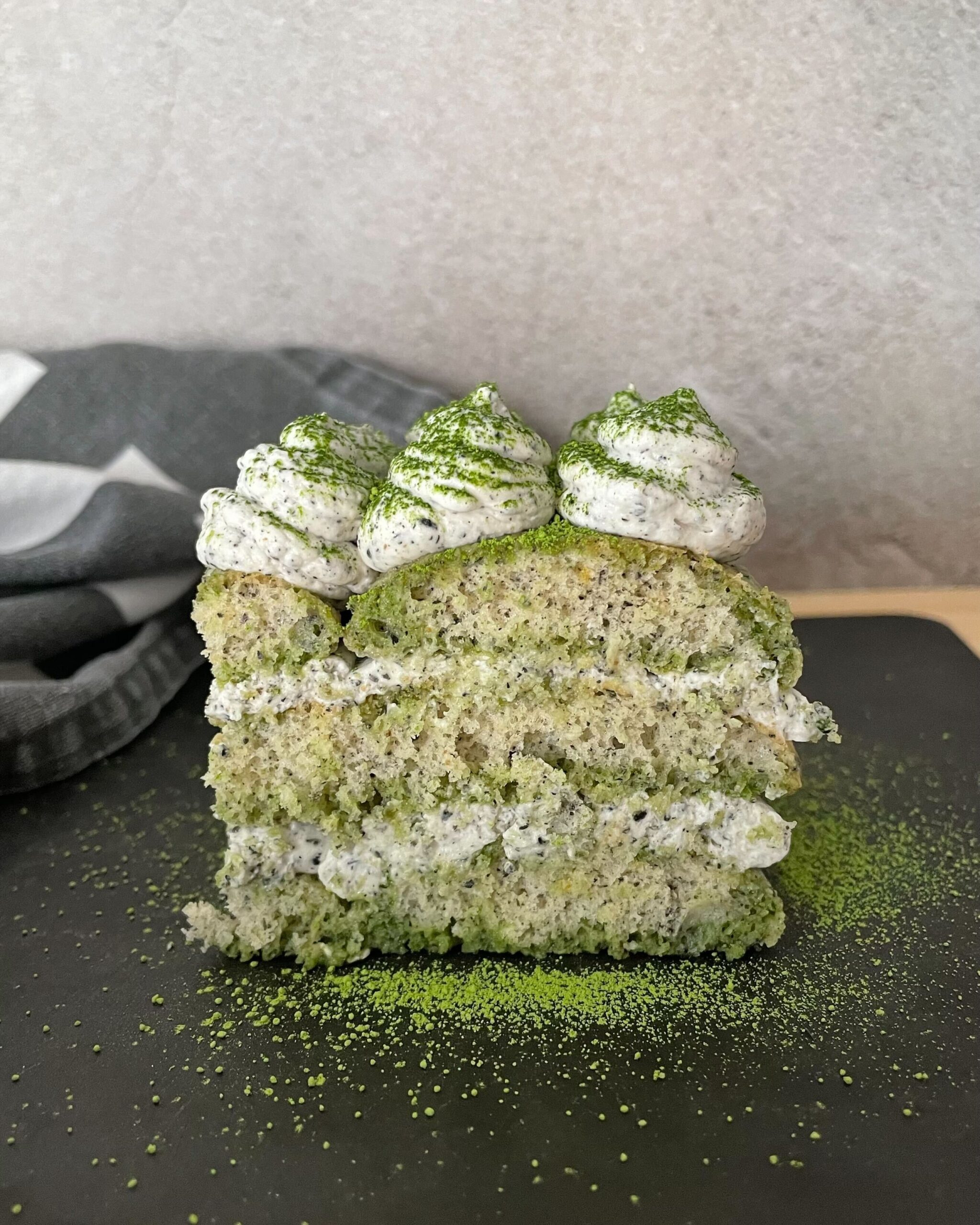 Black Sesame Matcha Tiramisu